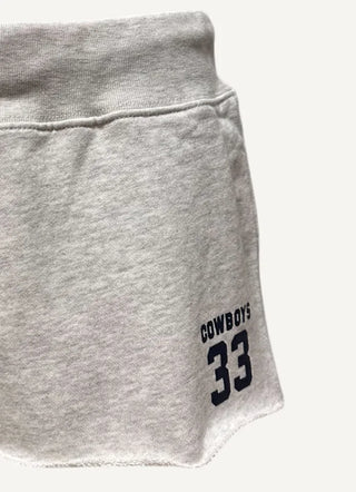Cowboys 33 Set   Off Shoulder Crop Tee & Jogger Shorts Set
