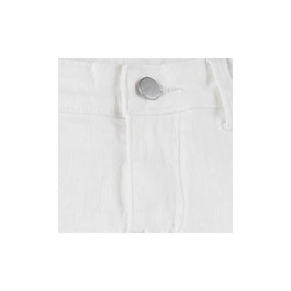Basic cutting white denim shorts