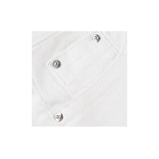 Basic cutting white denim shorts