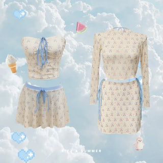 Kitsch Fluffy Bear 4 piece Bikini Set