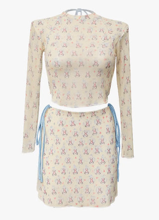 Kitsch Fluffy Bear 4 piece Bikini Set