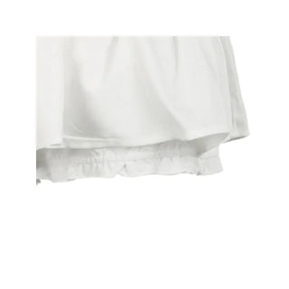 Flare Balloon Belted White Mini Skirt