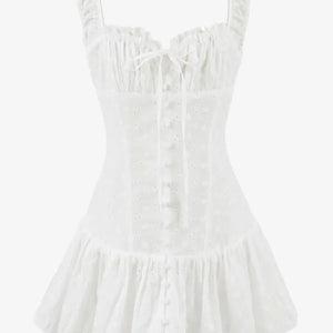 French punching corset mini dress