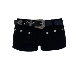 Low rise belt set stone point shorts