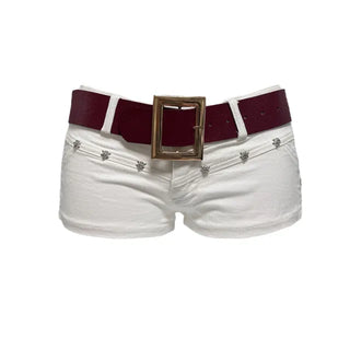 Low rise belt set stone point shorts