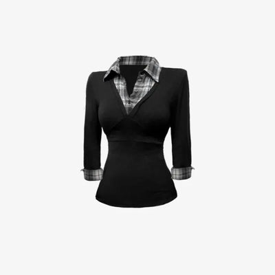 Check Layer Wrap Fit Top   Check Layer Wrap Fit Top