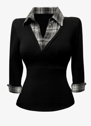 Check Layer Wrap Fit Top   Check Layer Wrap Fit Top