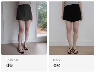 [2 colors] Wrap Culotte Pants