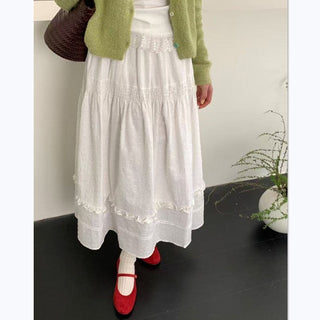 Lace jacquard skirt