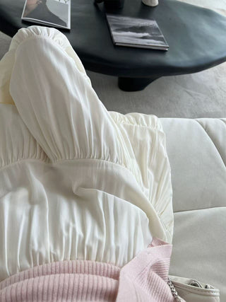 Pink layered A-line skirt