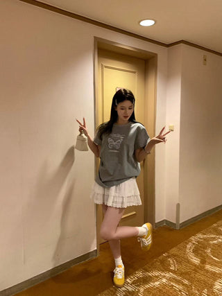 White cake dress skirt