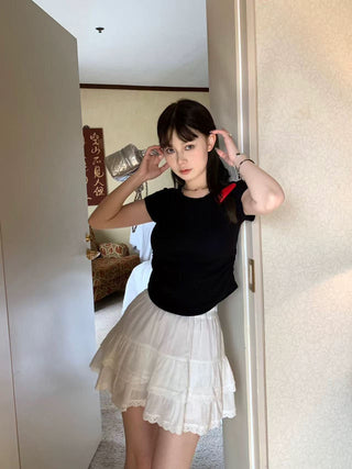 White cake dress skirt