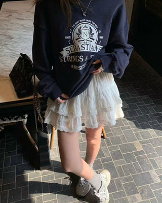 White cake dress skirt