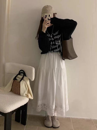 Korean casual loose skirt