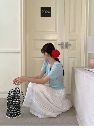French jacquard umbrella skirt