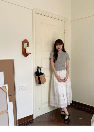 French jacquard umbrella skirt