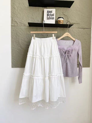 Lace swing cake skirt