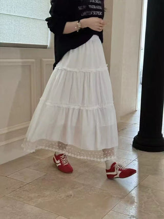 Lace swing cake skirt