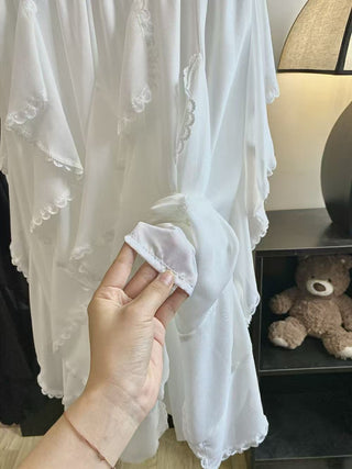 Retro ruffled bubble Chiffon skirt