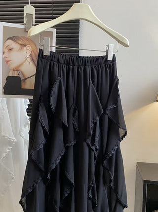 Retro ruffled bubble Chiffon skirt