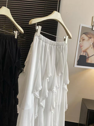 Retro ruffled bubble Chiffon skirt