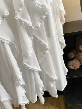 Retro ruffled bubble Chiffon skirt