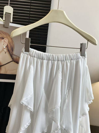 Retro ruffled bubble Chiffon skirt