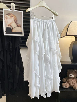 Retro ruffled bubble Chiffon skirt