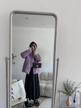 Winter wool pleated skirt