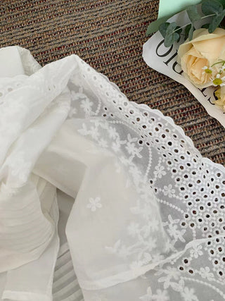 French lace cotton skirt