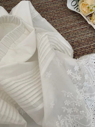 French lace cotton skirt