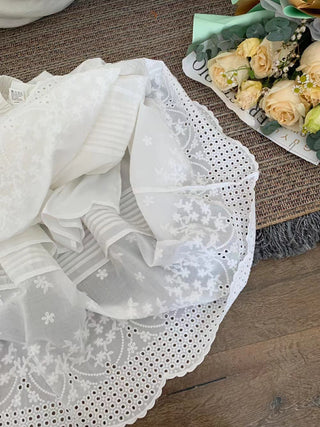 French lace cotton skirt