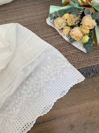 French lace cotton skirt