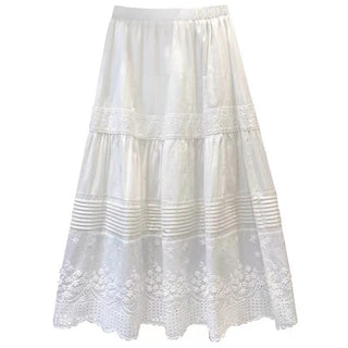 French lace cotton skirt