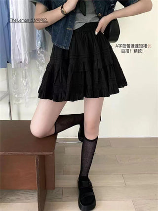 Korean high-waist cake skirt