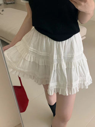 Korean high-waist cake skirt