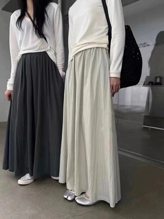 Korean casual drape skirt