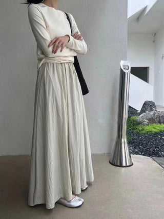 Korean casual drape skirt