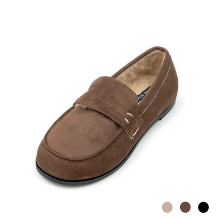 Oz Fur-lined Suede Loafers 1cm
