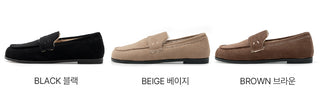 Oz Fur-lined Suede Loafers 1cm