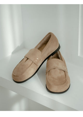 Oz Fur-lined Suede Loafers 1cm