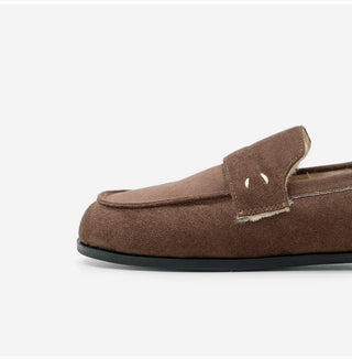 Oz Fur-lined Suede Loafers 1cm