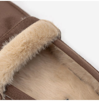 Oz Fur-lined Suede Loafers 1cm