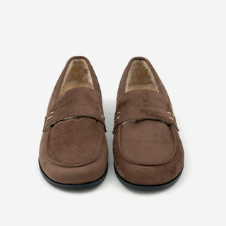 Oz Fur-lined Suede Loafers 1cm