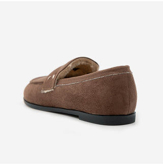 Oz Fur-lined Suede Loafers 1cm