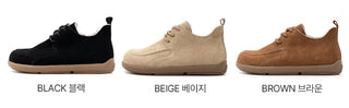 Commuse Cowhide Fur-Lined Flats 2cm
