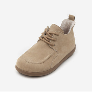 Commuse Cowhide Fur-Lined Flats 2cm