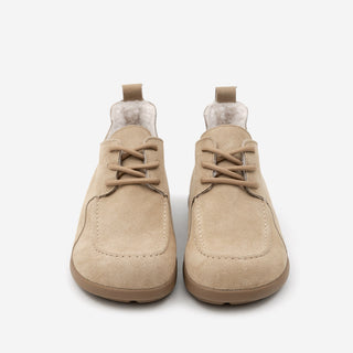 Commuse Cowhide Fur-Lined Flats 2cm
