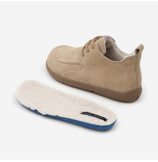 Commuse Cowhide Fur-Lined Flats 2cm
