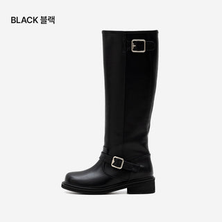 Roughly Rider Leather Long Boots 4cm